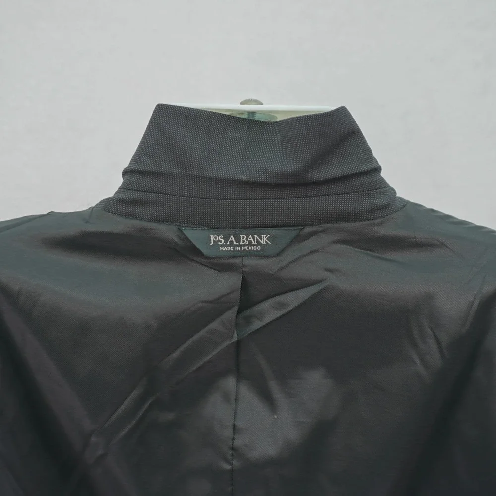 Jos A Bank Wool Charcoal Gray‎ Birdseye Blazer 44L / Slim Fit 46L